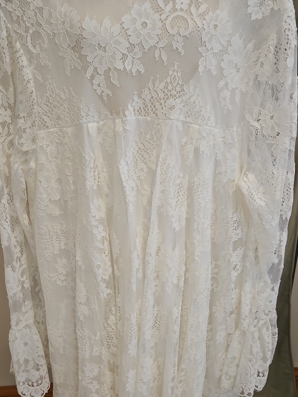 Free People Aurelia Lace V-Neck Mini Dress - Picture 10 of 13